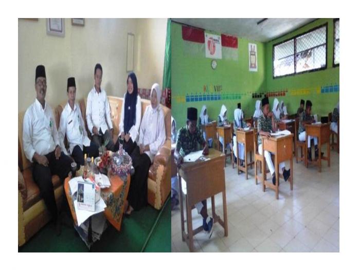 Pgs.Kakan.Kemenag Batanghari Monev UAMBN dan USBN di MTsN Muara Tembesi