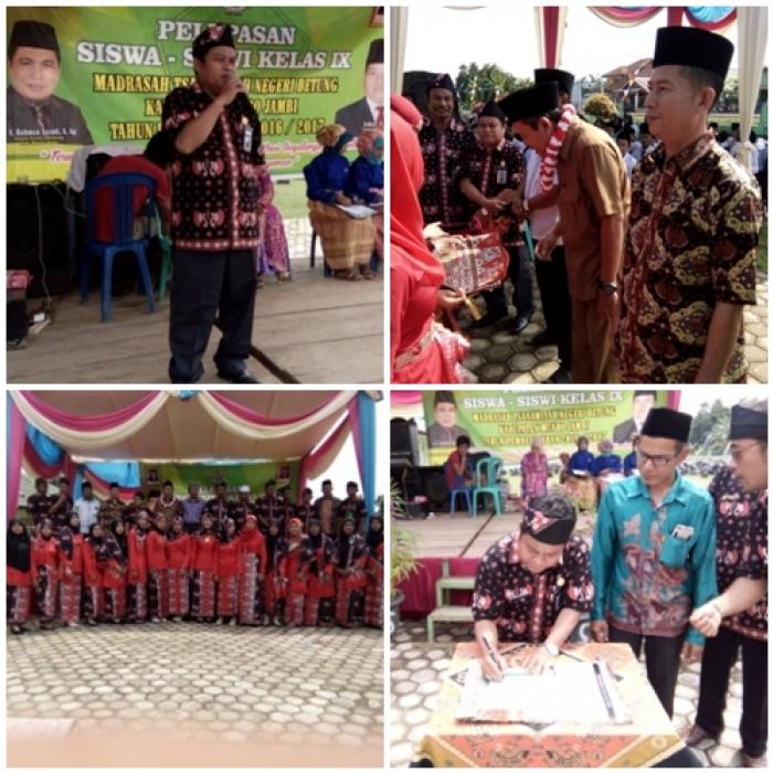 Pelepasan Siswa-Siswi Kelas IX MTsN Betung 