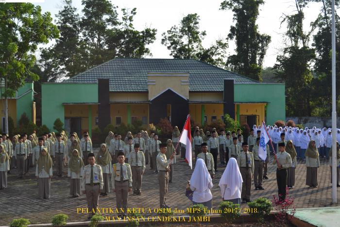 MAN IC Jambi Gelar Pelantikan Ketua OSIM dan Ketua MPS Masa 2017-2018