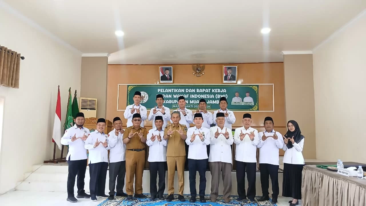 Hadiri Pelantikan BWI Muaro Jambi, Kanwil Kemenag Dorong Optimalisasi Pengelolaan Wakaf