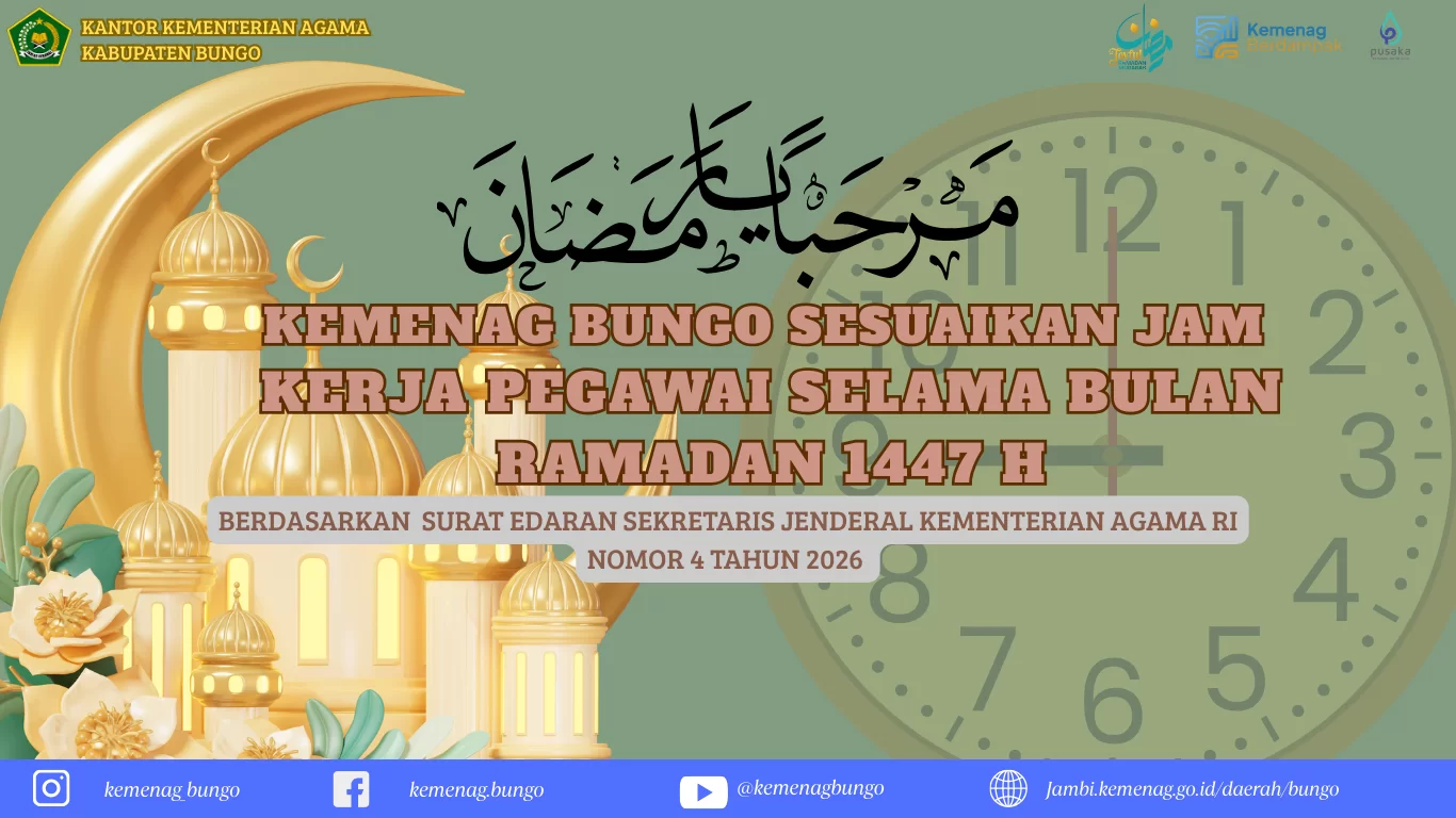 Kemenag Bungo Sesuaikan Jam Kerja Pegawai Selama Ramadan 1447 H