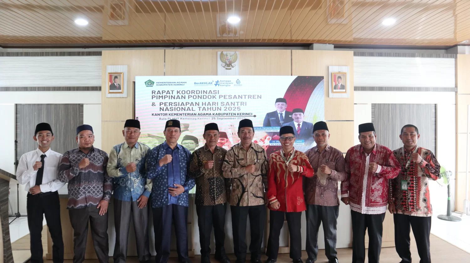 Buka Rakor Pondok Pesantren : Kakan Kemenag Kerinci Dorong Penguatan Akhlak dan Jiwa Entrepreneur bagi Santri