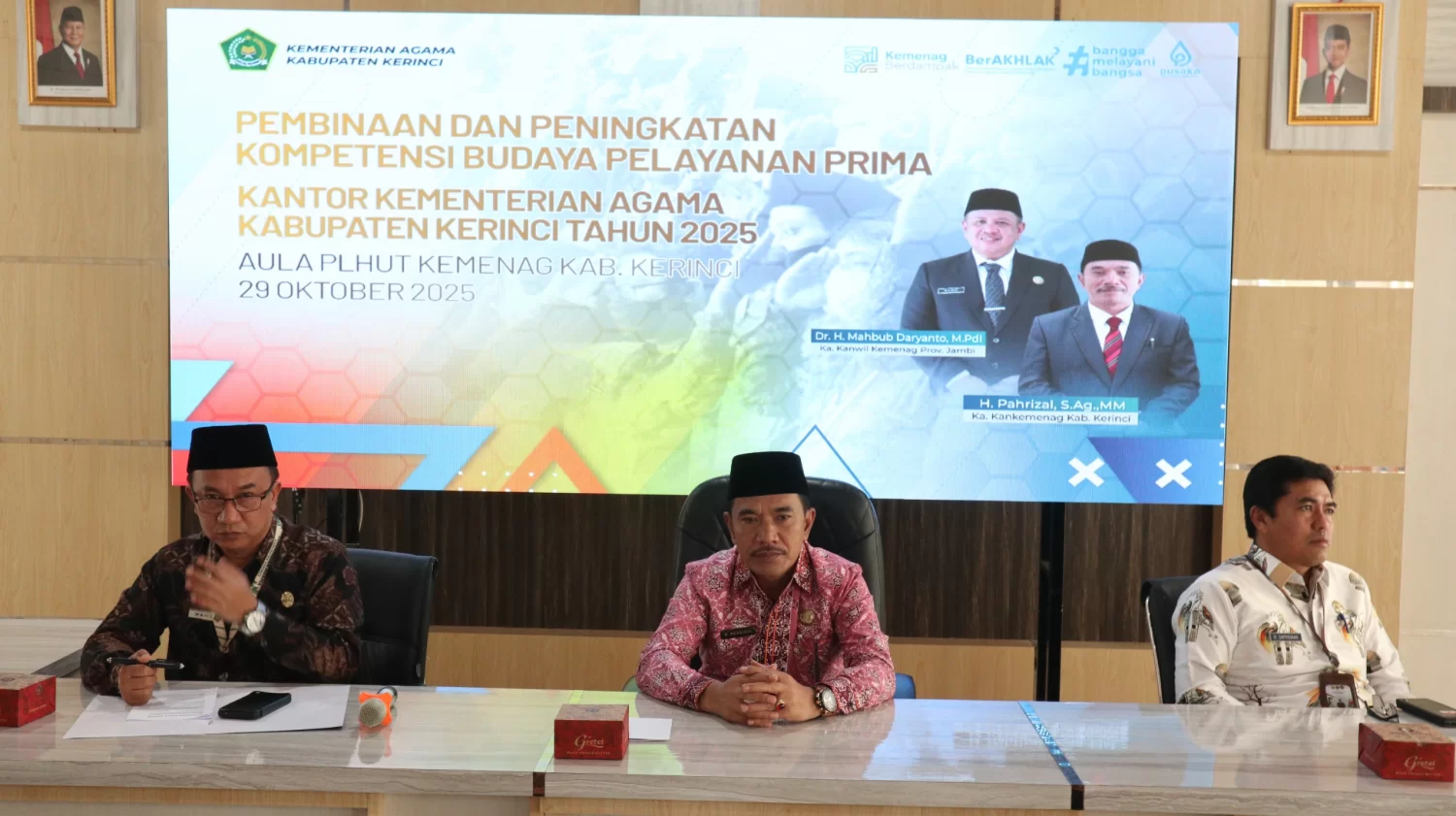 Kemenag Kerinci Gelar Pembinaan Budaya Pelayanan Prima, Gandeng BSI, BRI, dan BNI sebagai Narasumber
