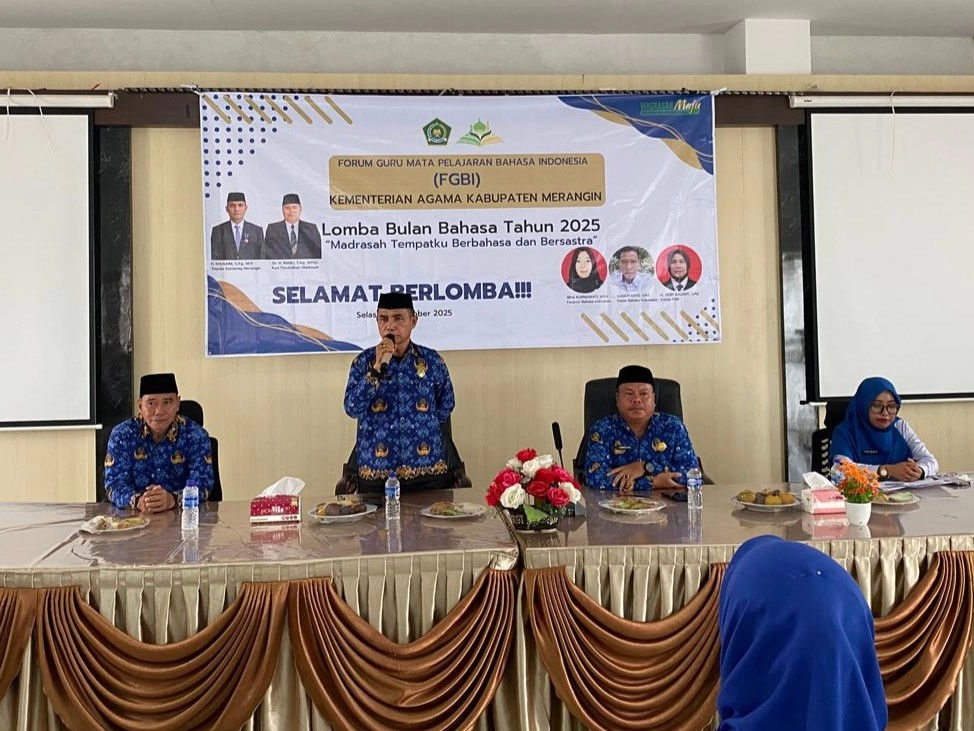 Kakan Kemenag Merangin Buka Lomba Bulan Bahasa 2025, Apresiasi Inisiatif Forum Guru
