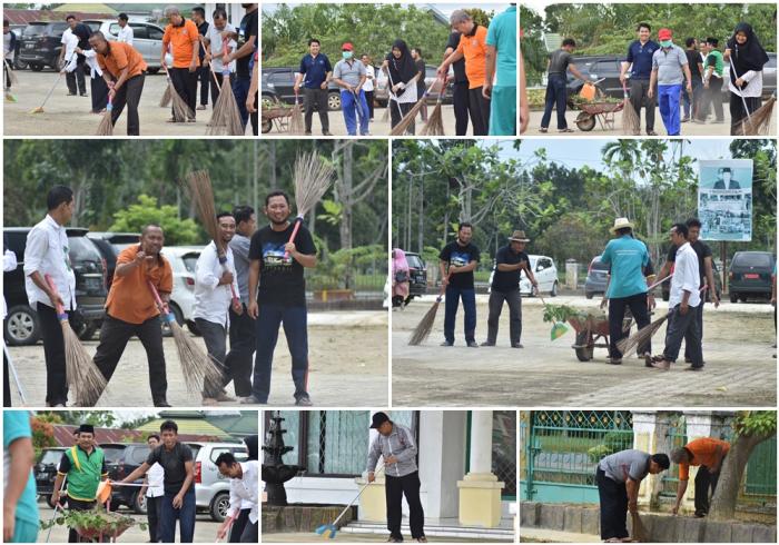 Keluarga Besar Kankemenag Muarojambi Gelar Gotong Royong Bersama