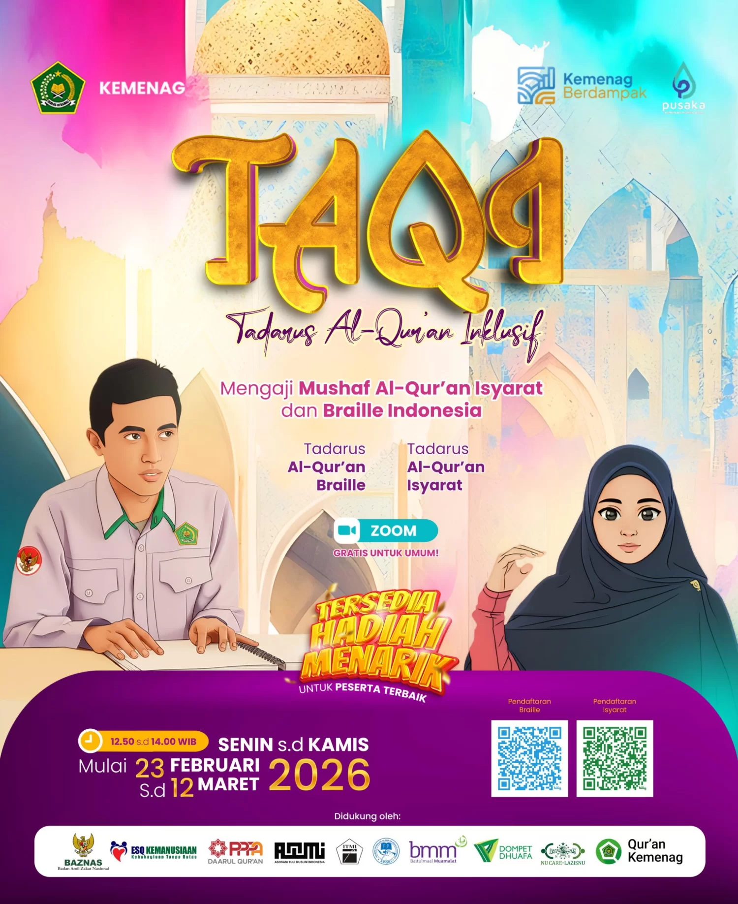 LPMQ Kemenag Gelar Tadarus Al-Qur'an Inklusi, Ada Braile dan Isyarat Untuk Disabilitas Netra dan Tuli