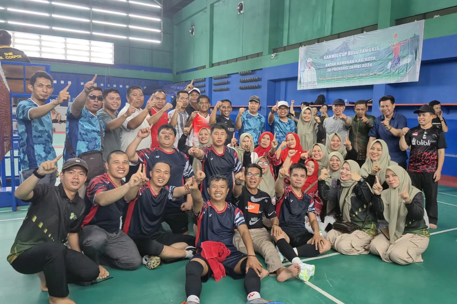 PB Kemenag Sungai Penuh Juara Turnamen Badminton pada HAB ke-80 di Kanwil Kemenag Jambi