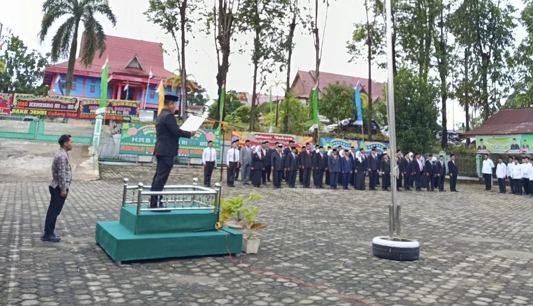 Delapan Dekade Kementerian Agama sebagai Pilar Kerukunan Umat Bangsa, Upacara HAB ke-80 Digelar di Kemenag Kabupaten Tebo
